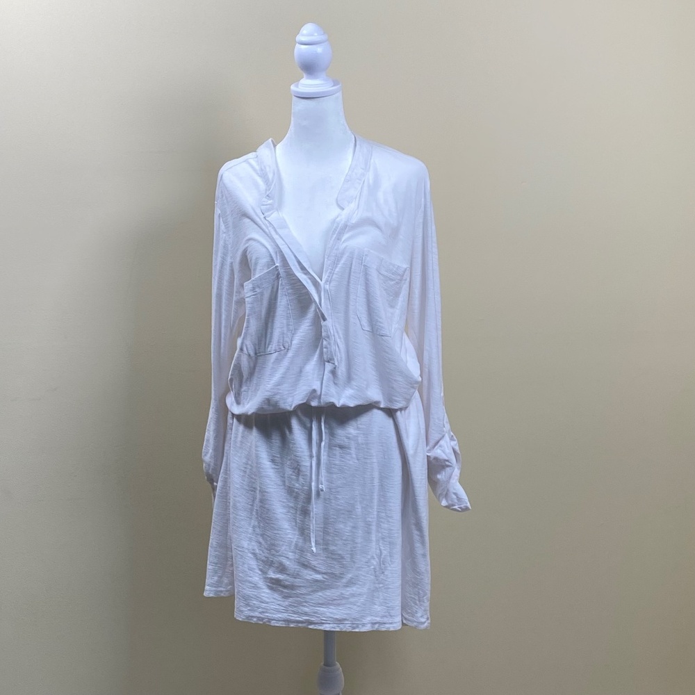 James Perse size XL (4) white cotton dress